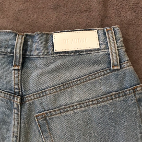 Re/Done Aged Indigo Destroy 90s Low Slung Short 23 - Picture 14 of 15